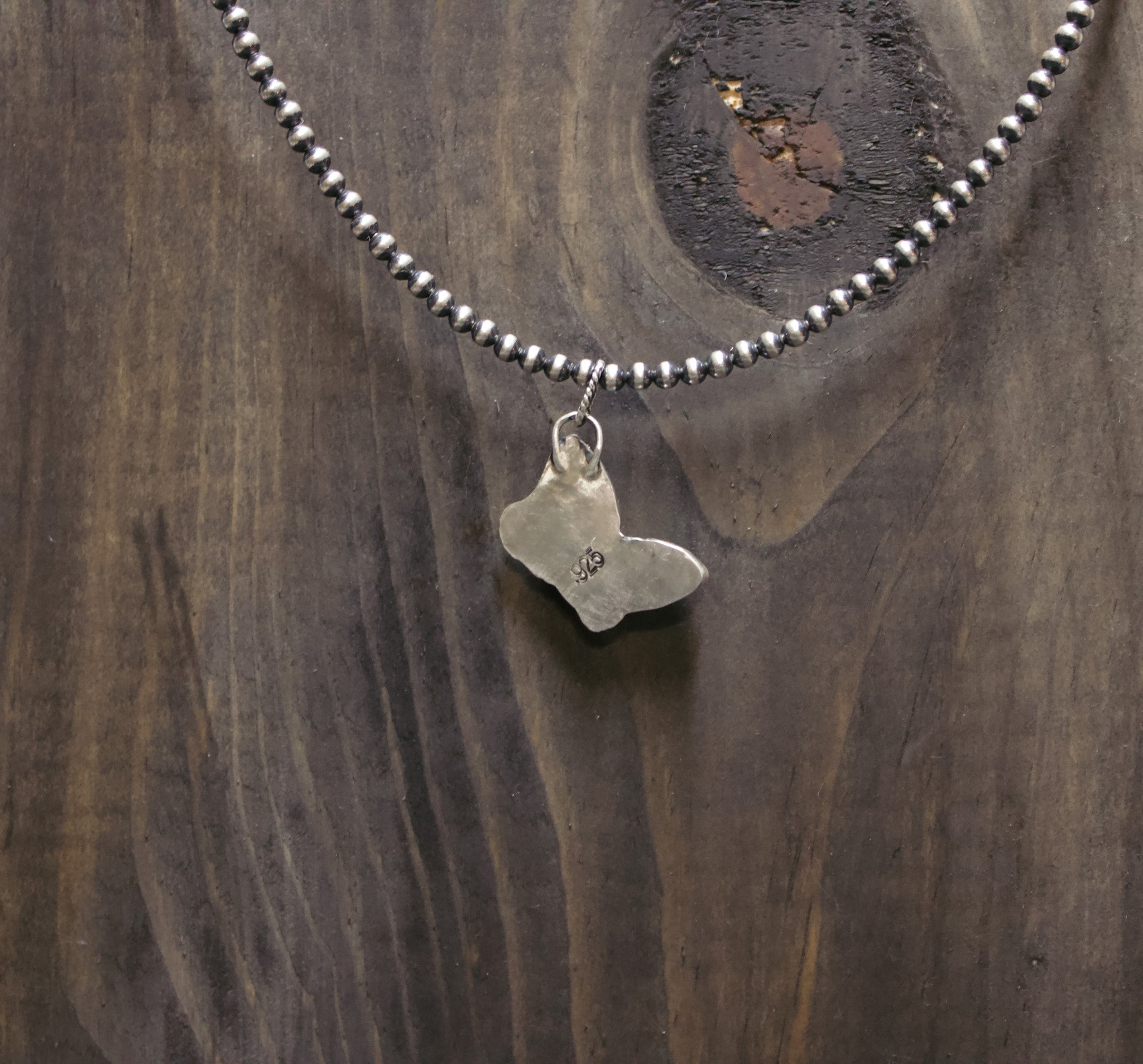Blue Bird Turquoise Half Butterfly Pendant