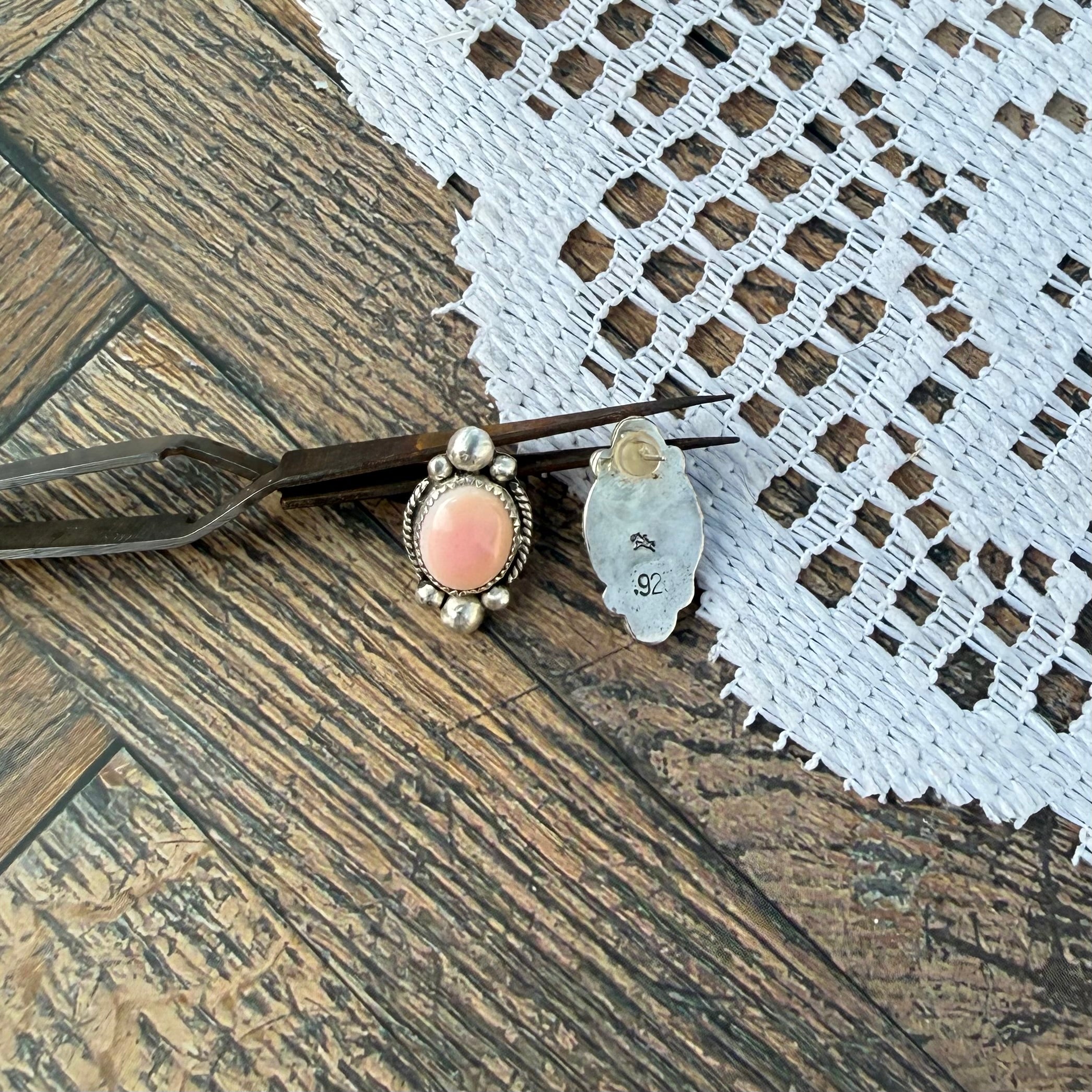 Pink Conch Earrings