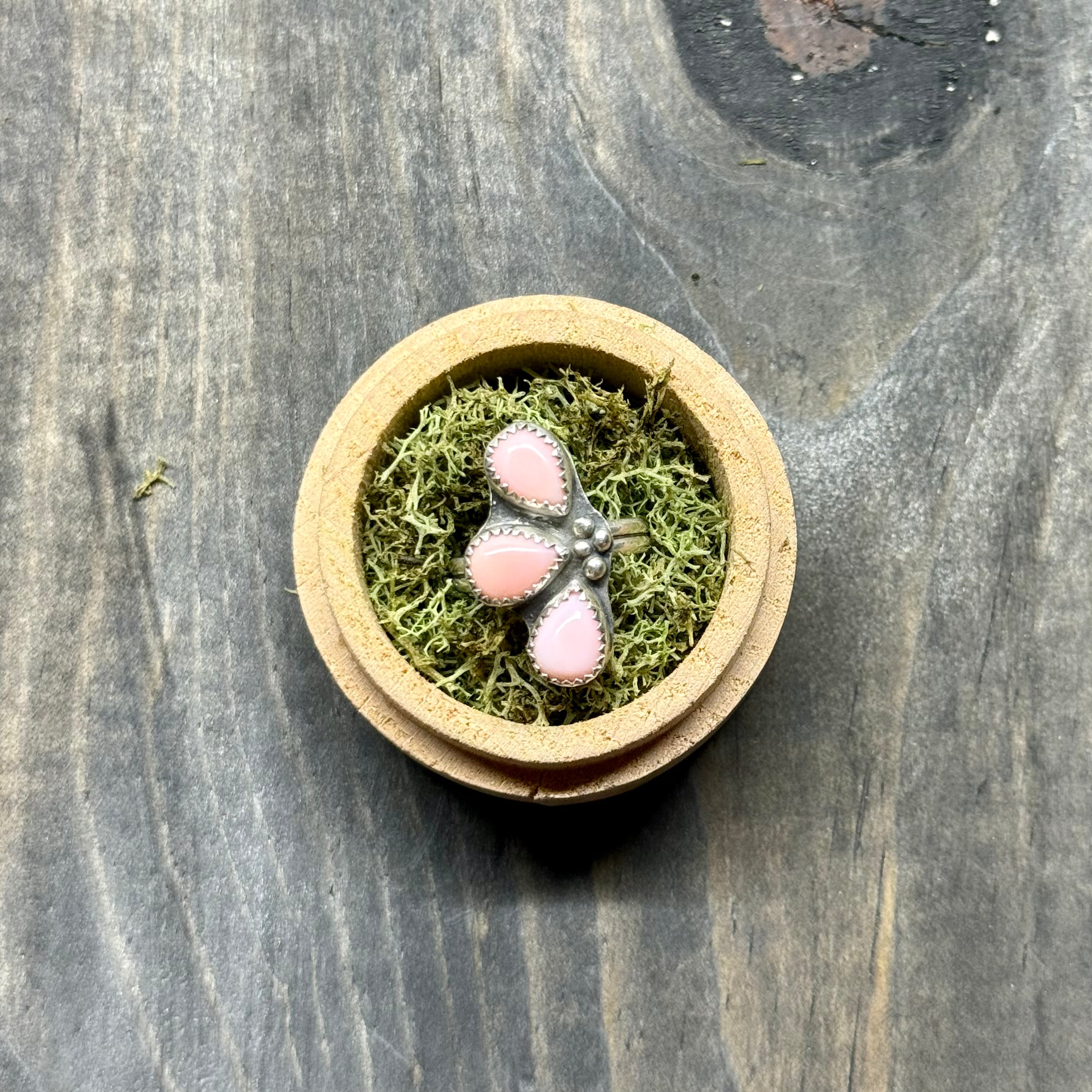 Pink Conch Flower Ring